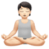 🧘🏻 person in lotus position: light skin tone display on Apple